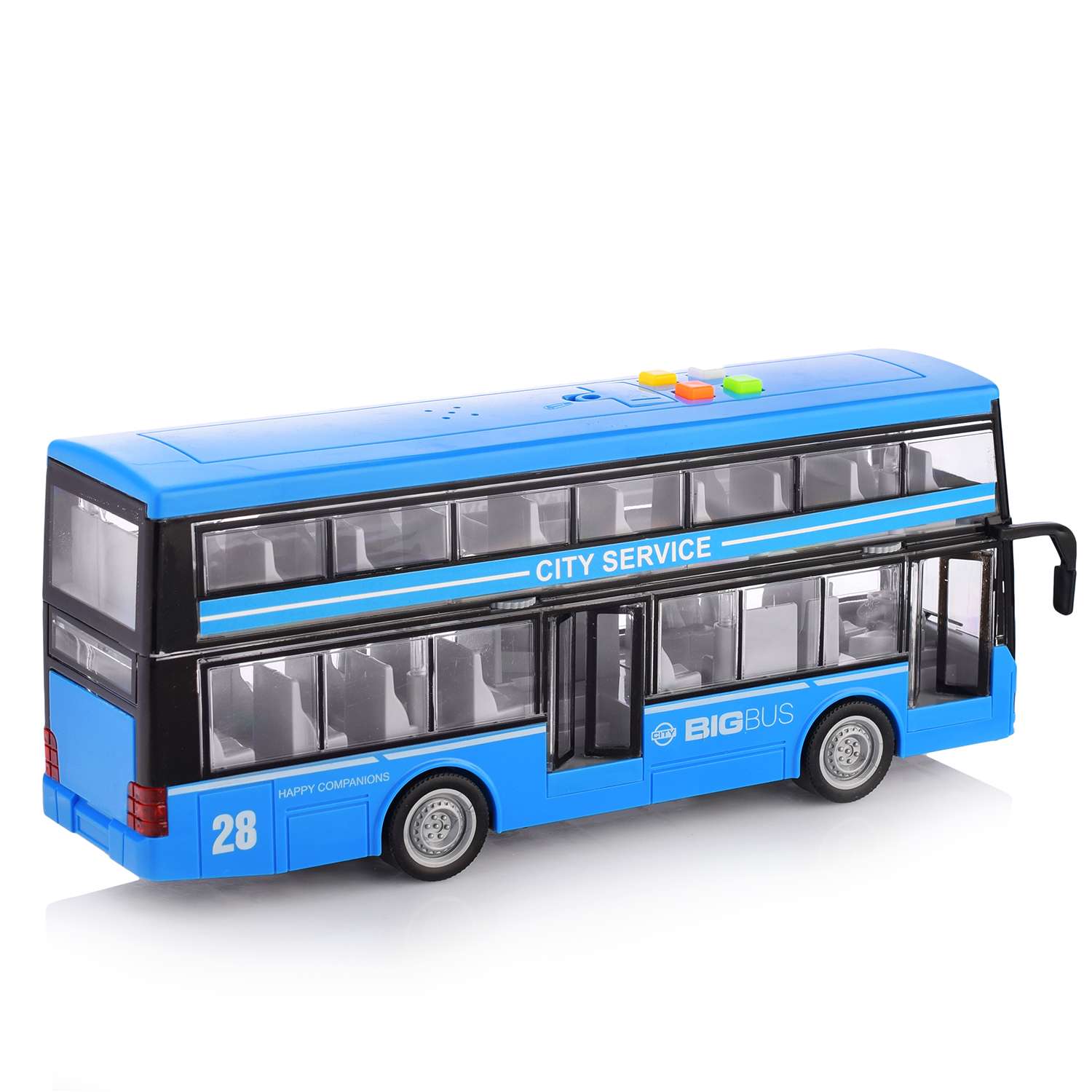 Автобус WENYI двухэтажный инерционный со звуковыми и световыми эффектами WY912B - фото 2
