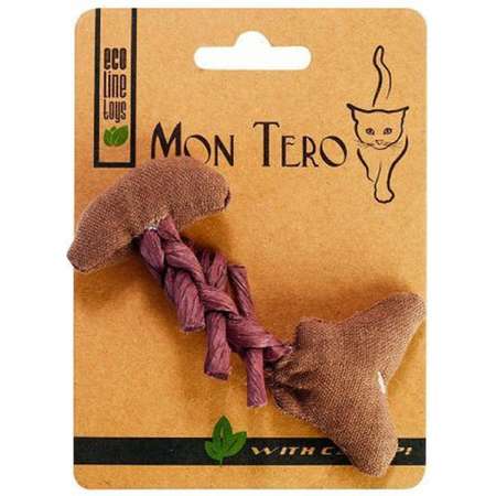Игрушка для кошек Mon Tero Эко Рыбья кость с кошачьей мятой 11см Фиолетовая