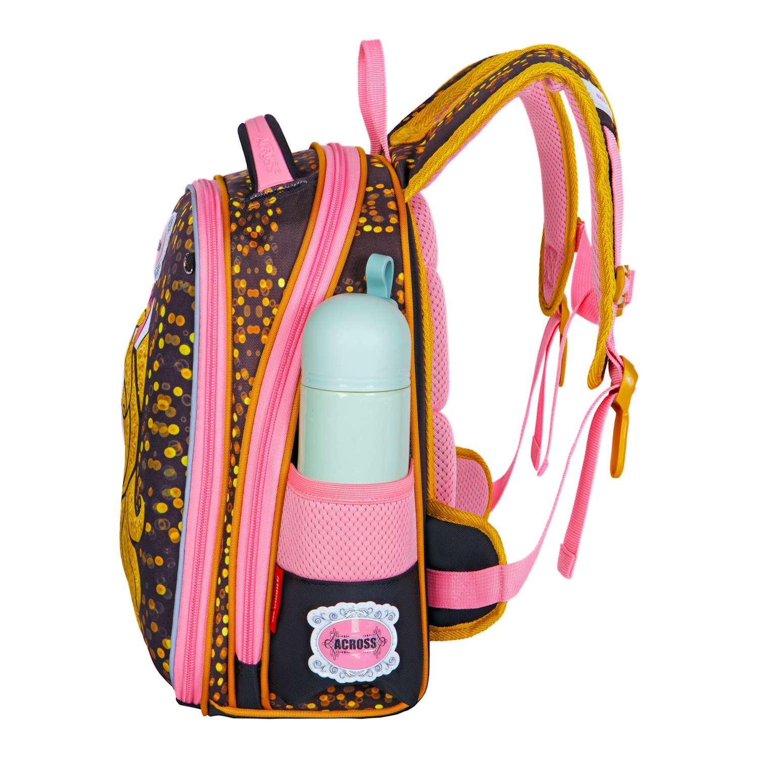 Рюкзак школьный ACROSS с наполнением: мешочек для обуви каркасный пенал и брелок - фото 7