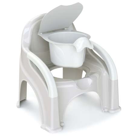 Горшок-стул туалетный KidWick Премьер с крышкой Серый-Белый