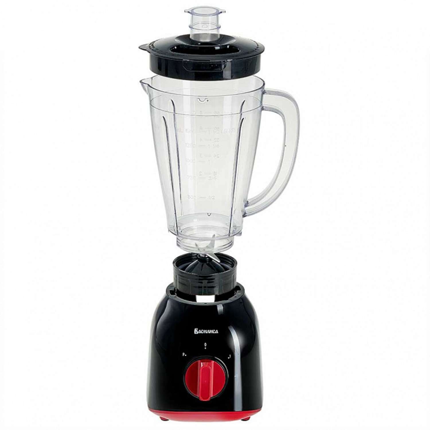Блендер Василиса ВА-0300 черный с красным 800Вт чаша 1.5 л. - фото 4