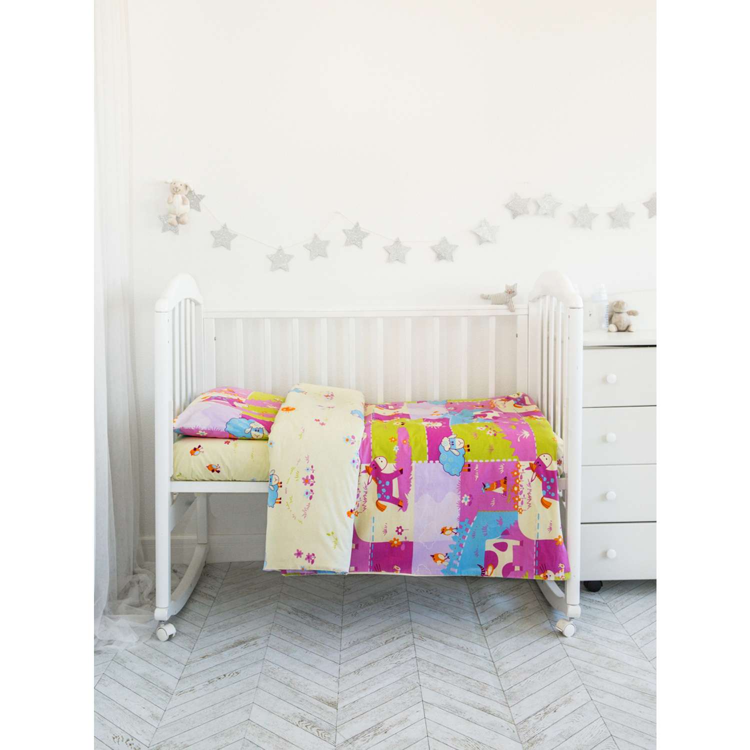Постельное белье Baby Nice в кроватку 120х60 для новорожденных - фото 4
