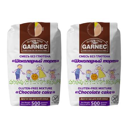 Смесь для выпечки Garnec Шоколадный торт без глютена 500г*2