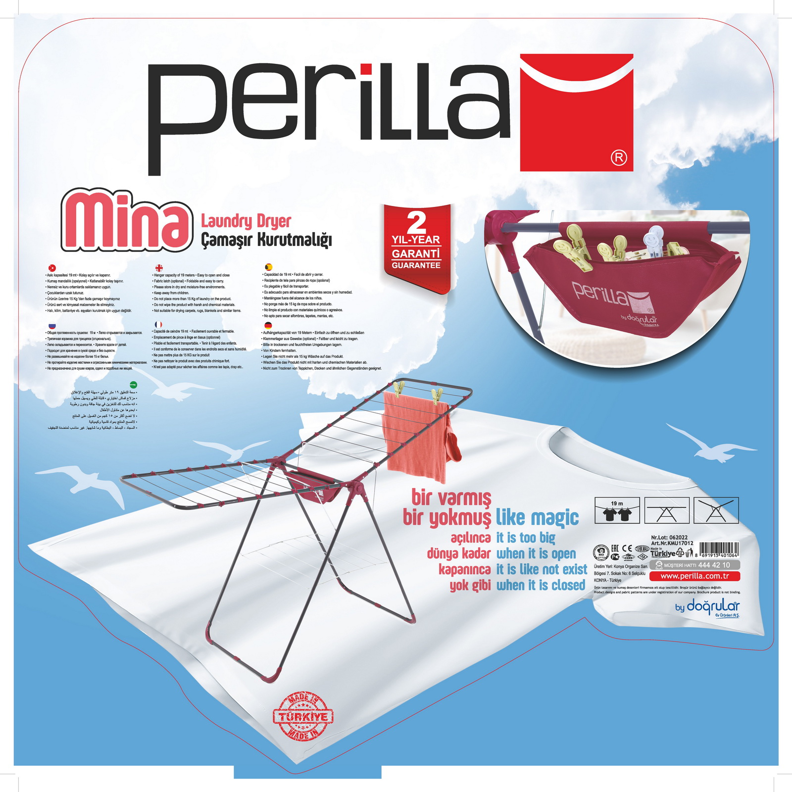 Сушилка PERILLA Mina 19м напольная - фото 2