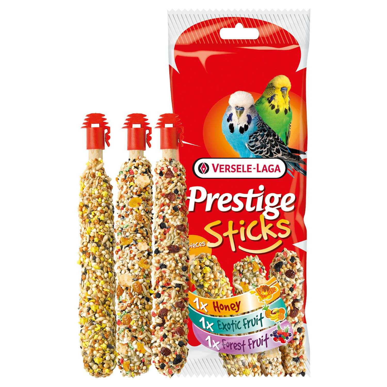 Лакомство для волнистых попугаев Versele-Laga Prestige Палочки микс с медом фруктами и ягодами 30г 3шт - фото 4