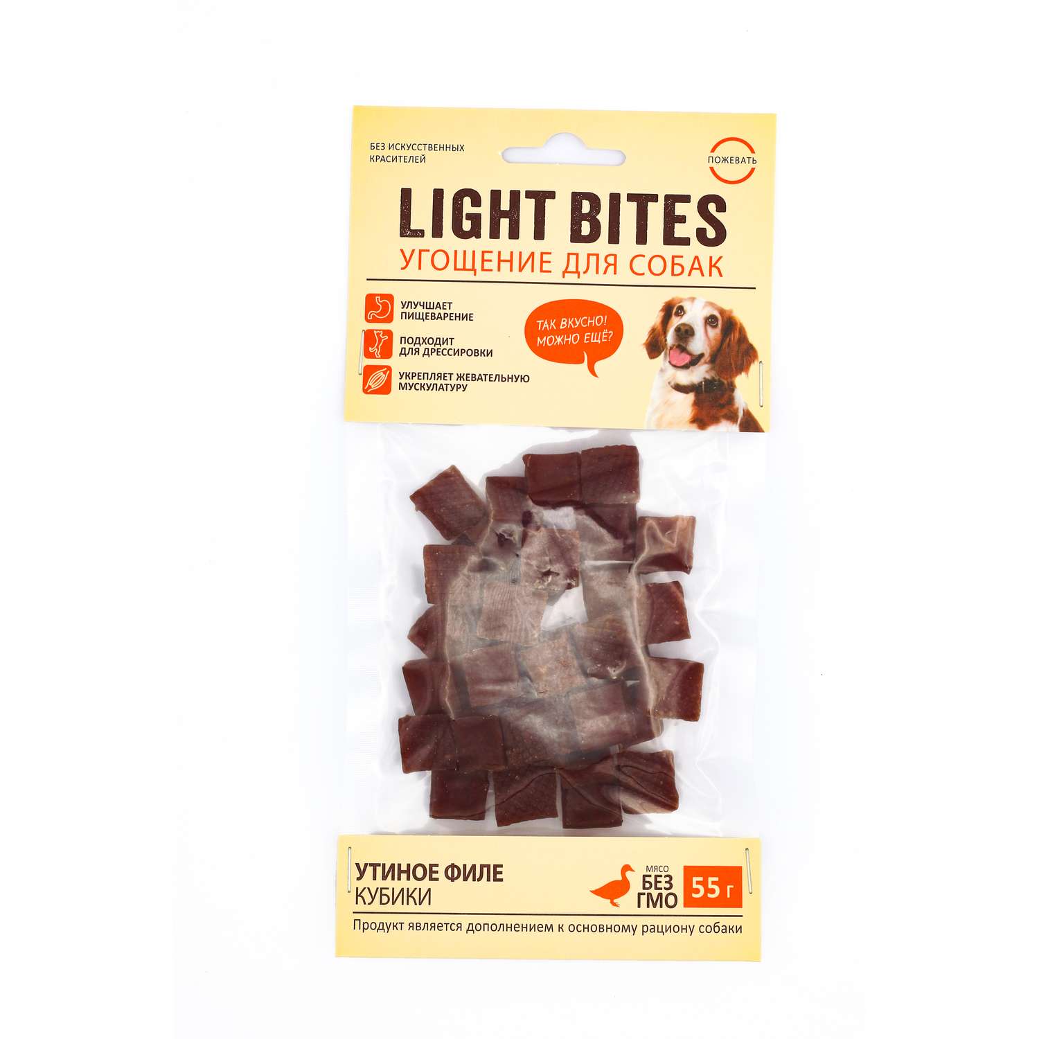 Лакомства для собак Light Bites 55г Утиное филе C006 LIGHT BITES - фото 1