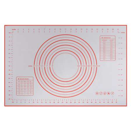 Коврик для выпечки Мультидом с разметкой