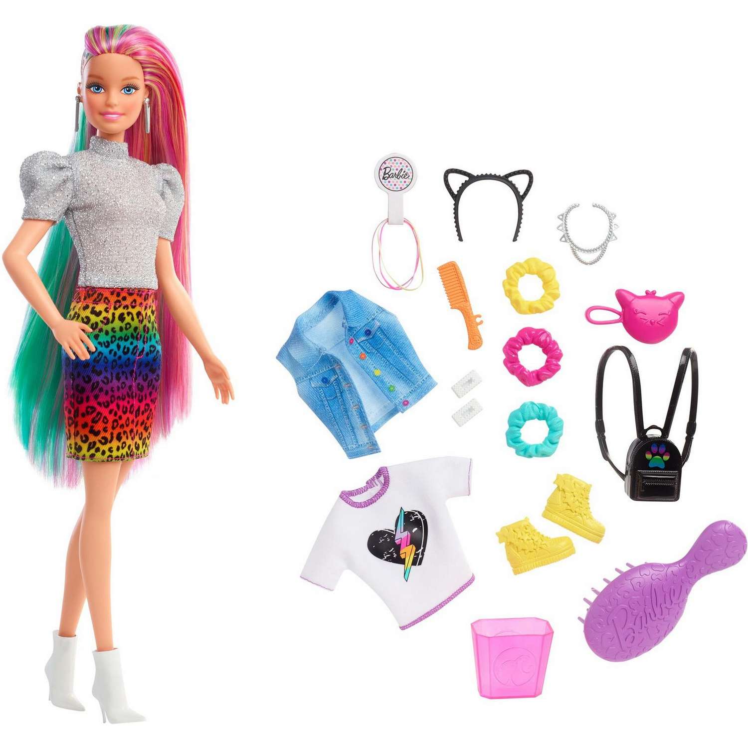 Кукла Barbie с разноцветными волосами GRN81 GRN81 - фото 1
