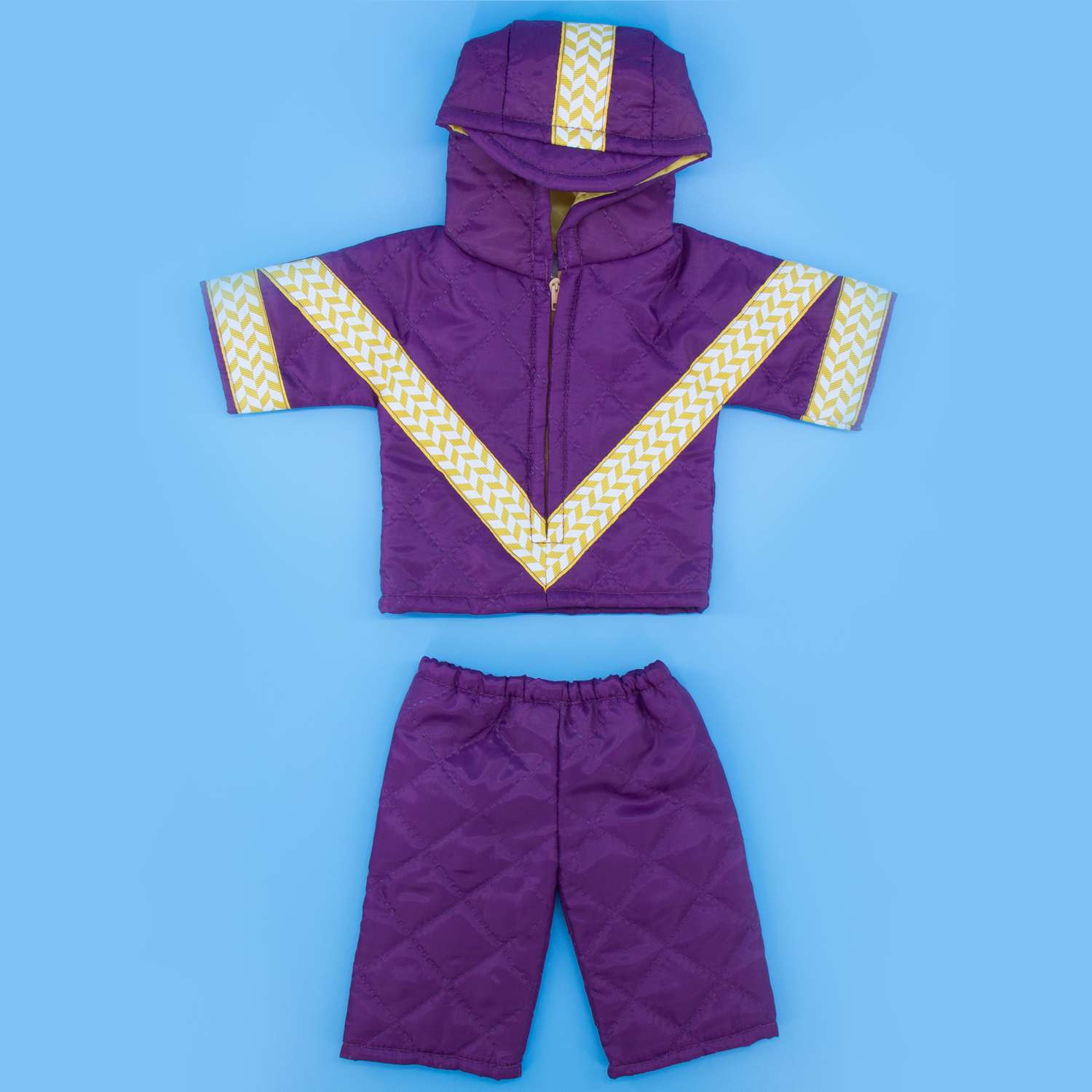 Комплект для пупса Модница 43-48 см куртка и брюки из синтепона 6112 фиолетовый 6112фиолетовый - фото 10