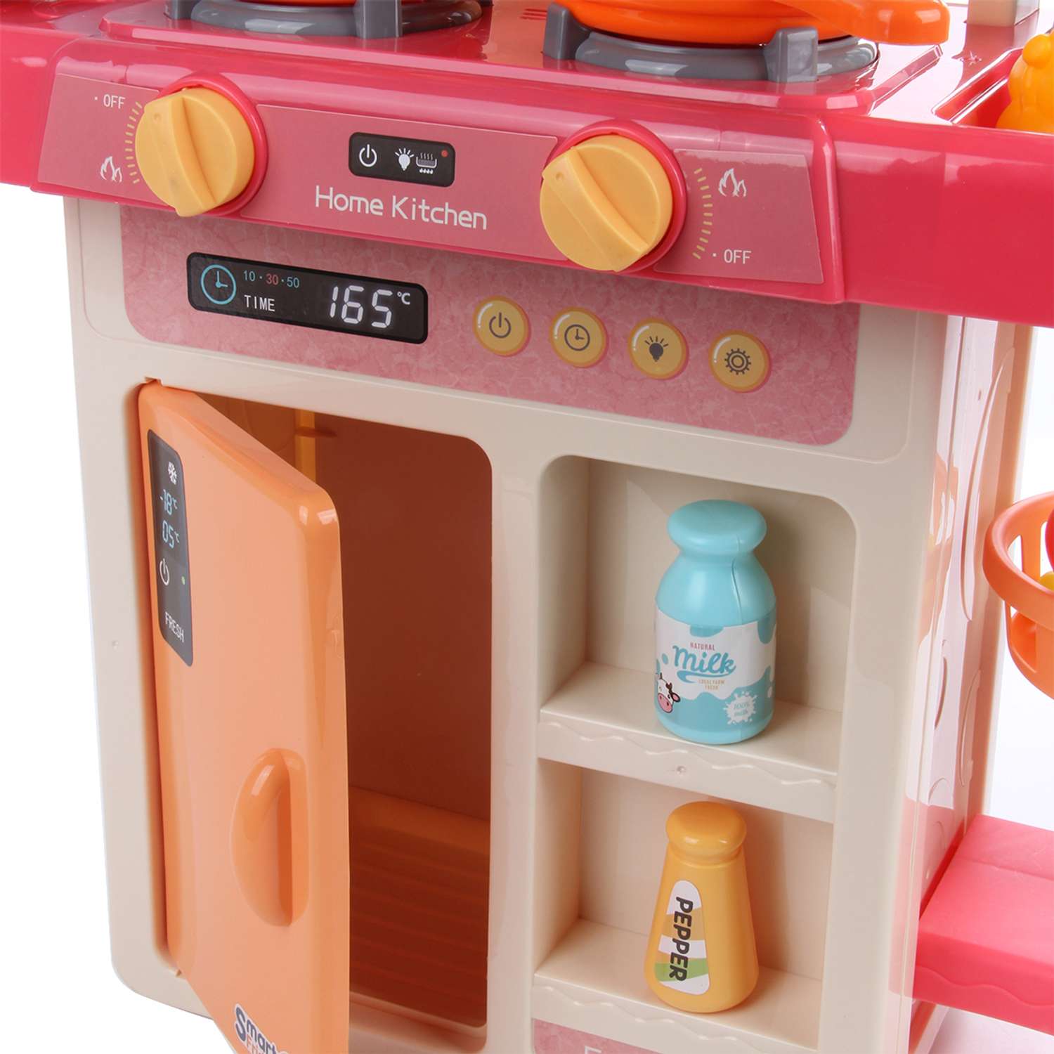 Детская кухня Veld Co плита холодильник раковина свет звук пар вода - фото 5