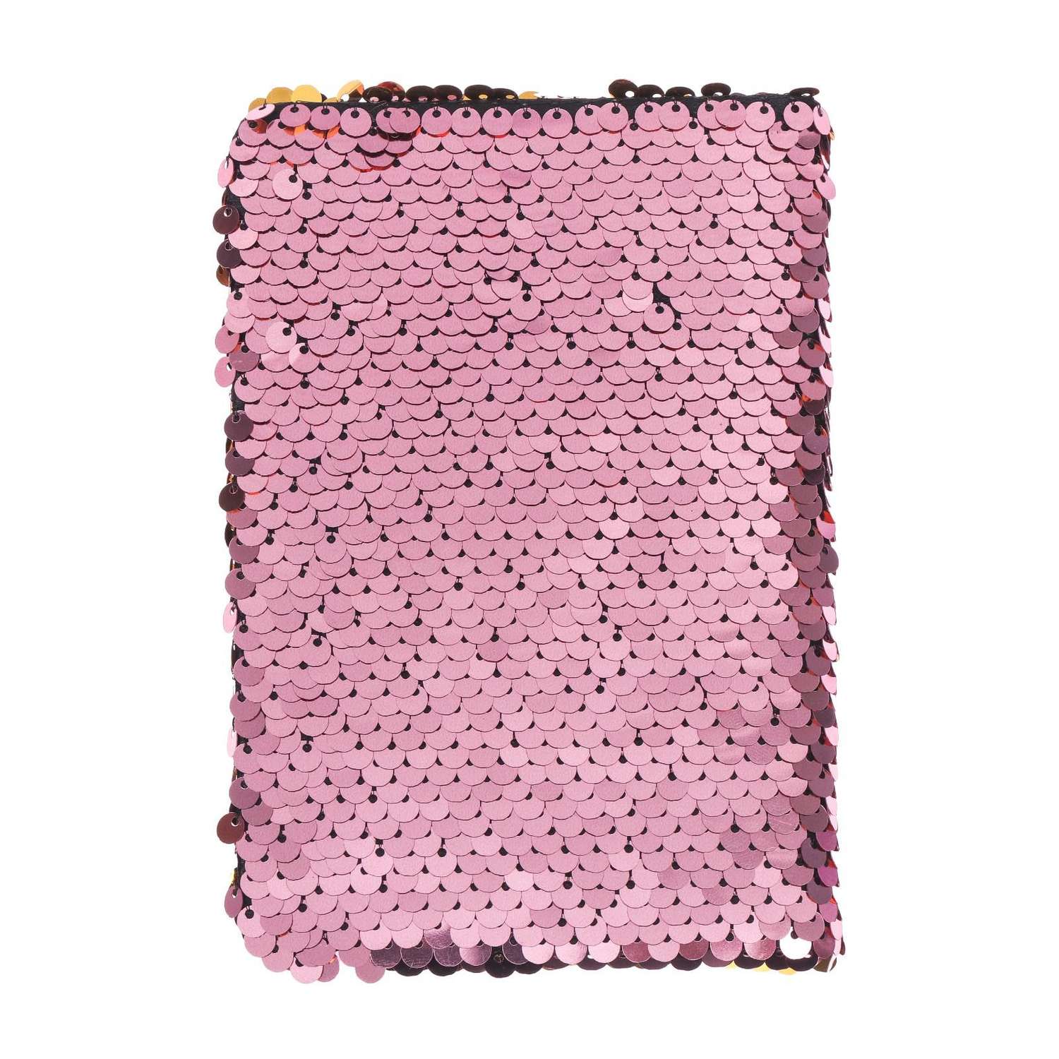 Записная книжка Sima-Land подарочная формат А6 80 листов линия Пайетки двухцветные розово золотистые - фото 1