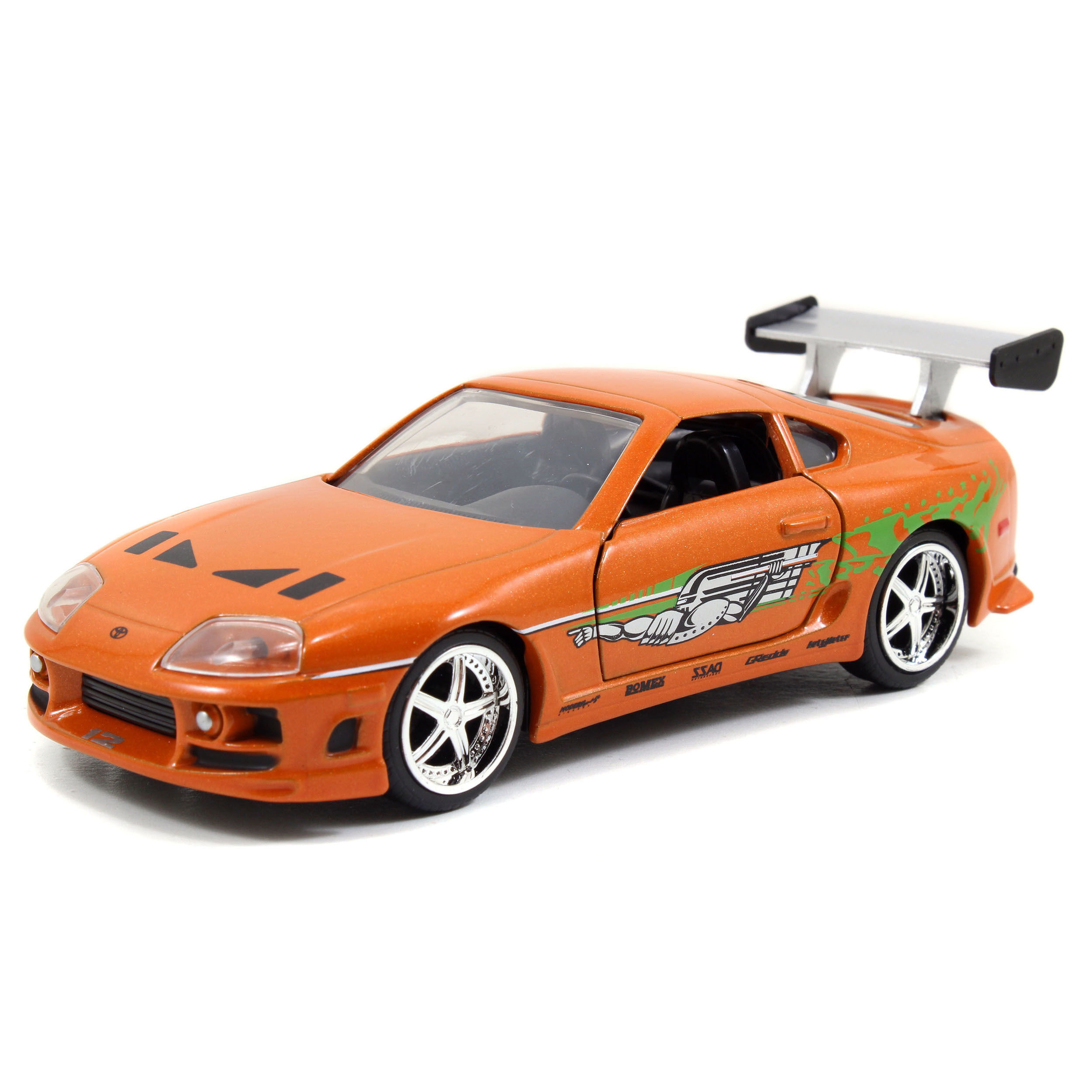 Автомобиль Fast and Furious Toyota 1:32 без механизмов оранжевый 97345 - фото 5