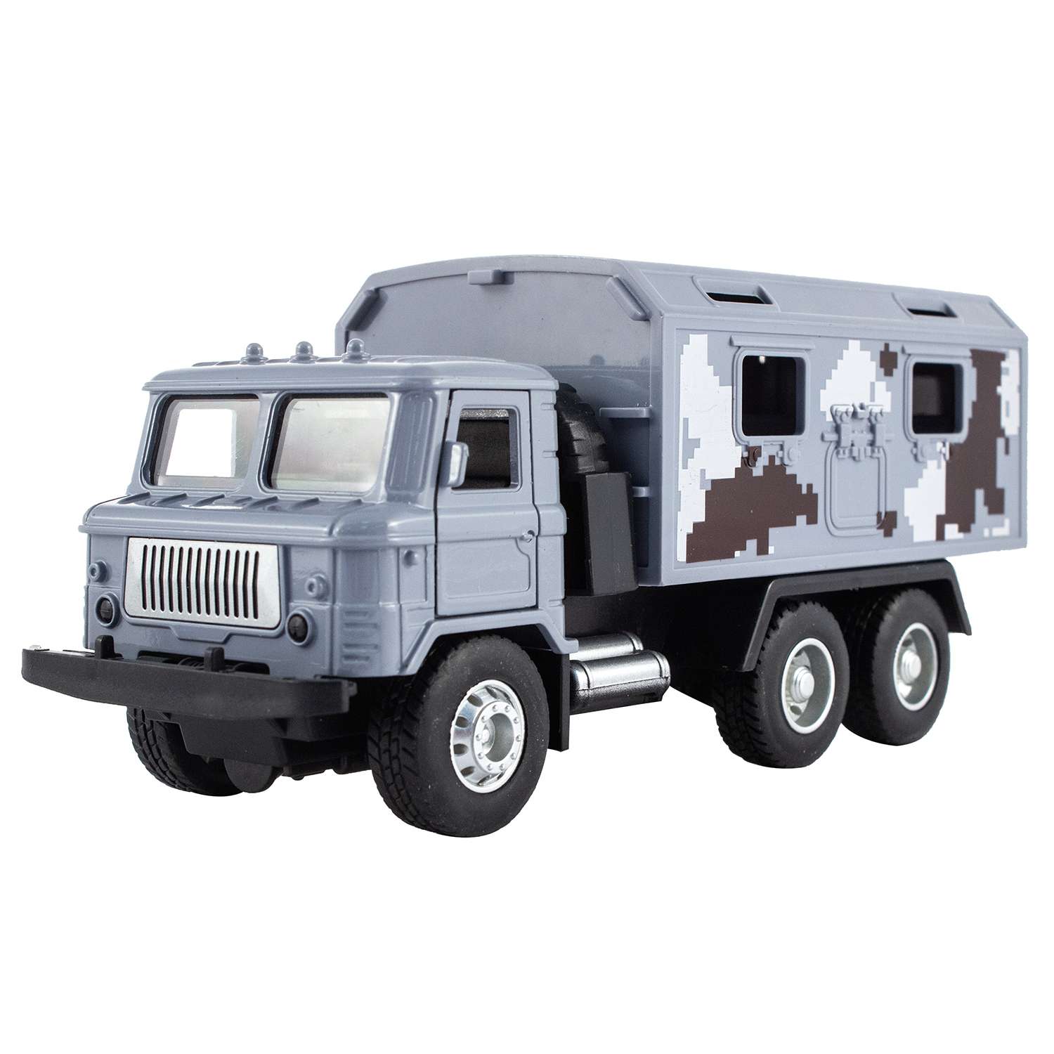 Машинка KiddieDrive Инерционный военный грузовик серый 1601715_2 - фото 1