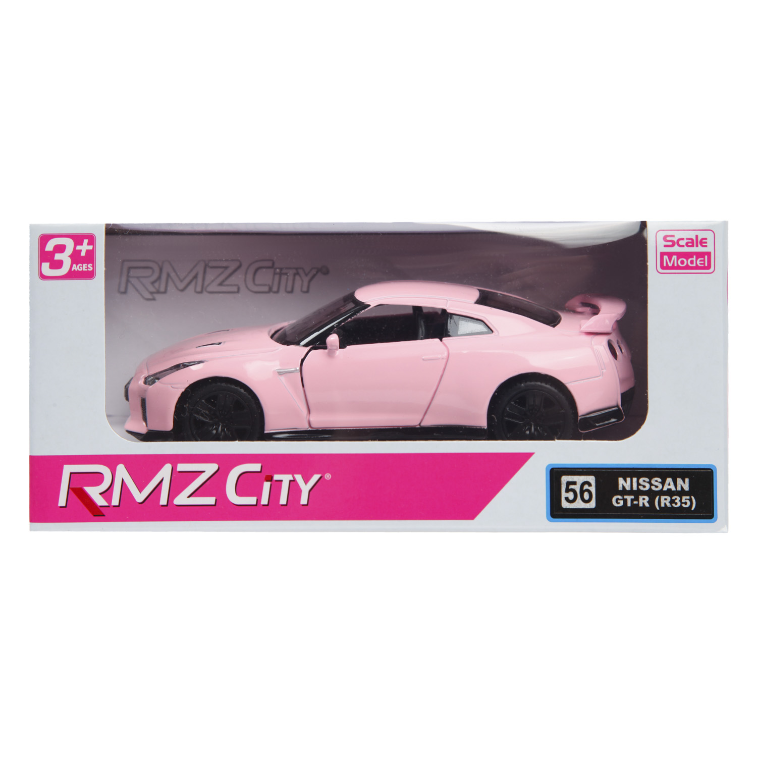 Автомобиль RMZ CITY Nissan GT-R без механизмов розовый 544033(G) - фото 7