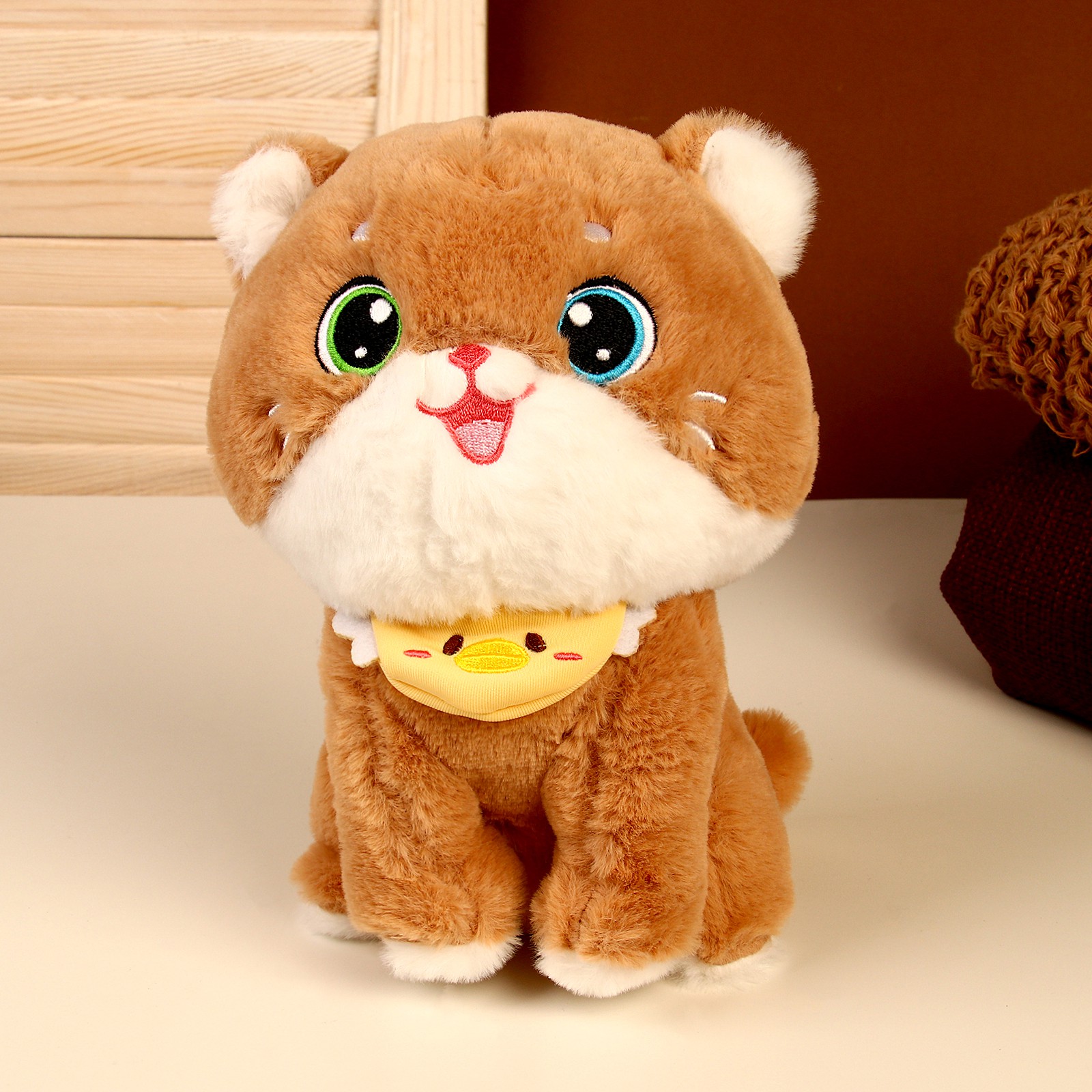 Мягкая игрушка Sima-Land «Кот» размер 21 см цвет бежевый - фото 1