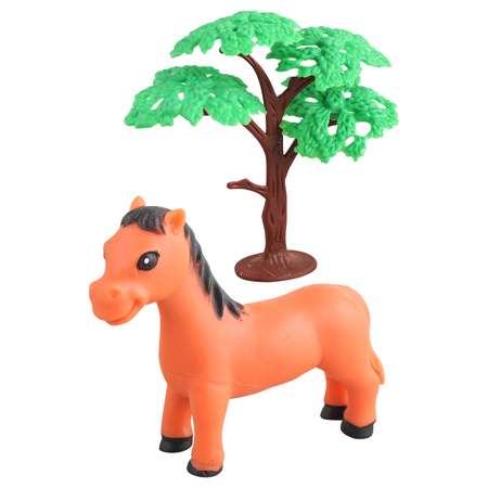 Игровой набор Mioshi Маленькие звери: Лошадка 10х8 см дерево