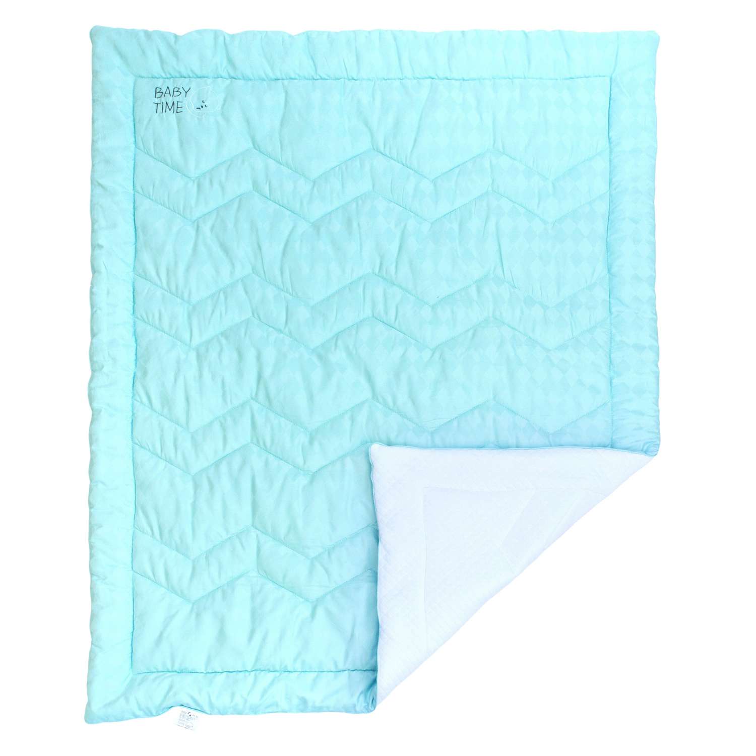 Одеяло-плед BelPol Комфортер ( одеяло без пододеяльника) цвет белый бирюза 110х140 - фото 1