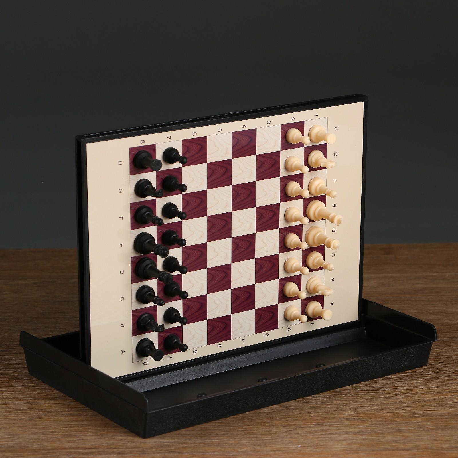 Шахматы Sima-Land магнитные с ящиком 24х18 см - фото 4