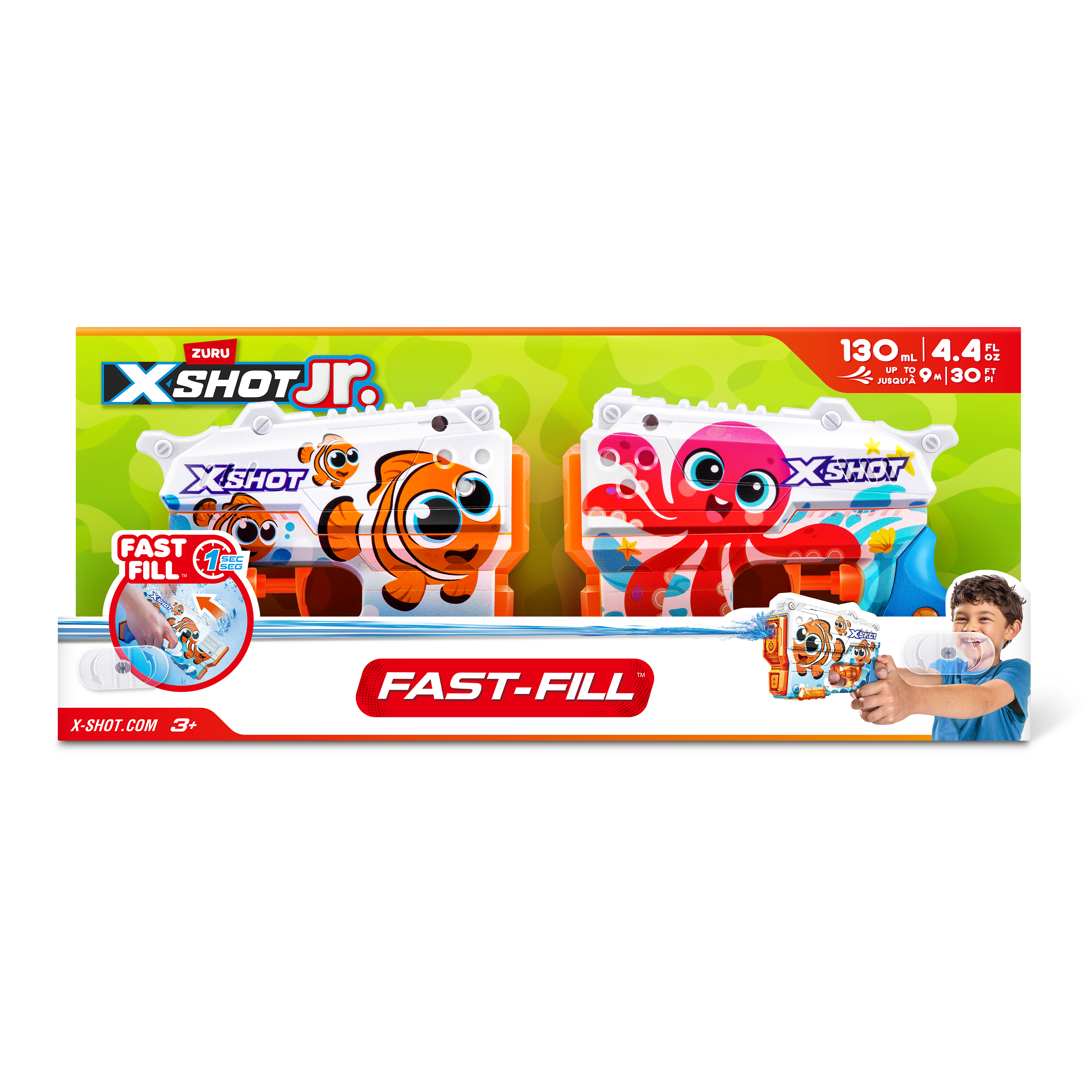 Бластер водный Zuru X-SHOT  Water FAST FILL 2 штуки в наборе - фото 1