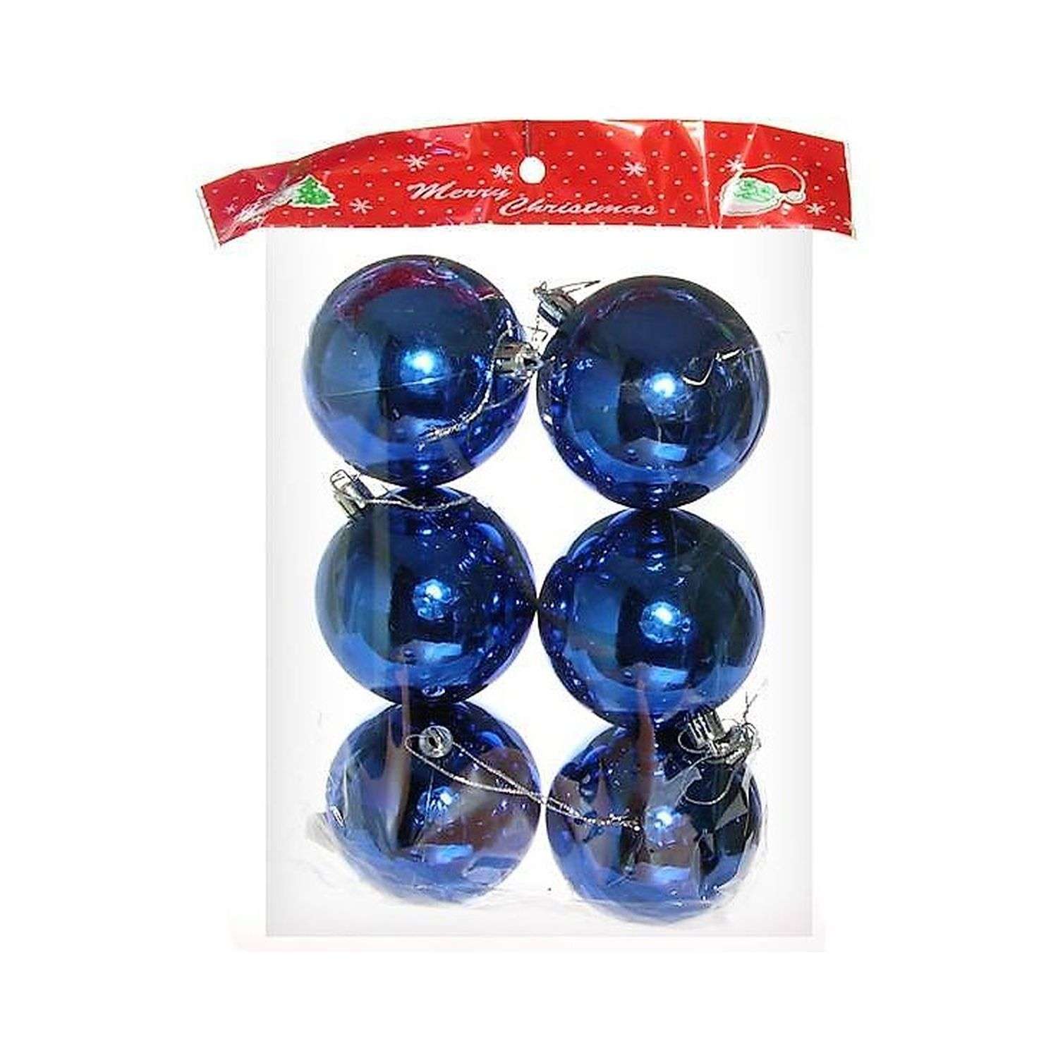 Елочные шары Ripoma Глянцевые синие - фото 1