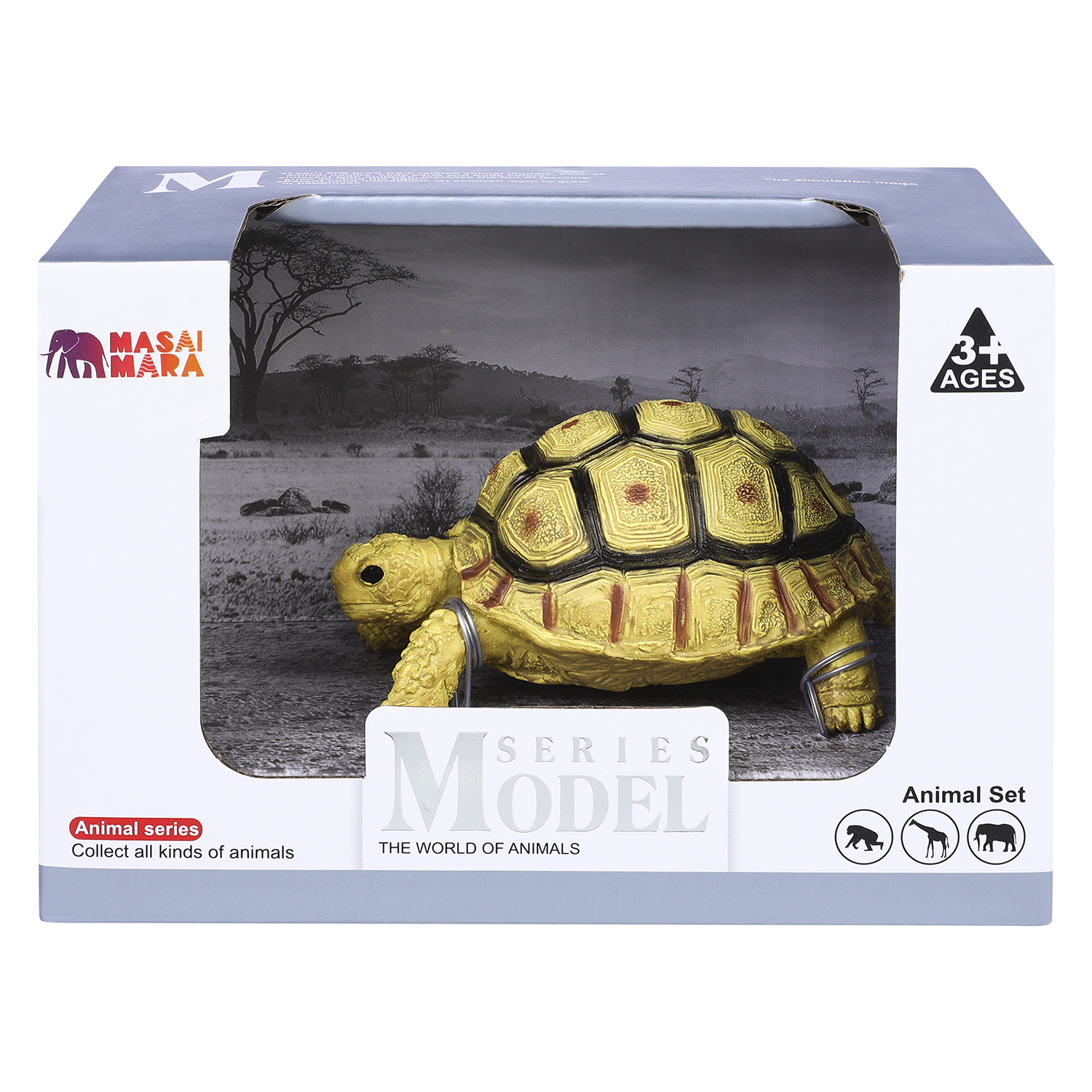 Игрушка фигурка Masai Mara Желтоголовая черепаха Мир диких животных MM218-375 - фото 6