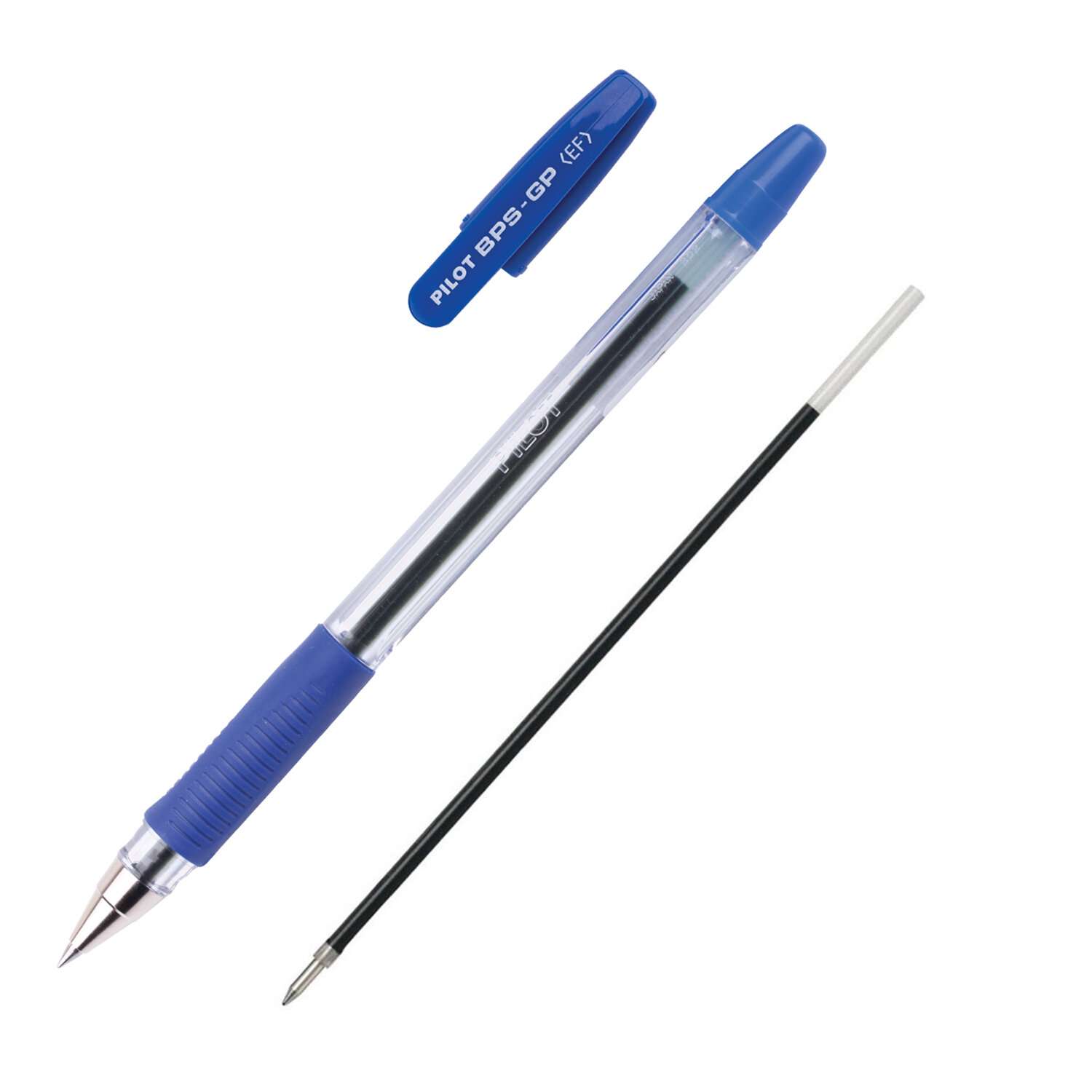 Ручки шариковые PILOT масляные синие набор 3 штуки - фото 8