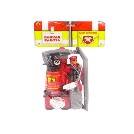 Игровой набор Важная работа ABtoys Пожарный с аксессуарами