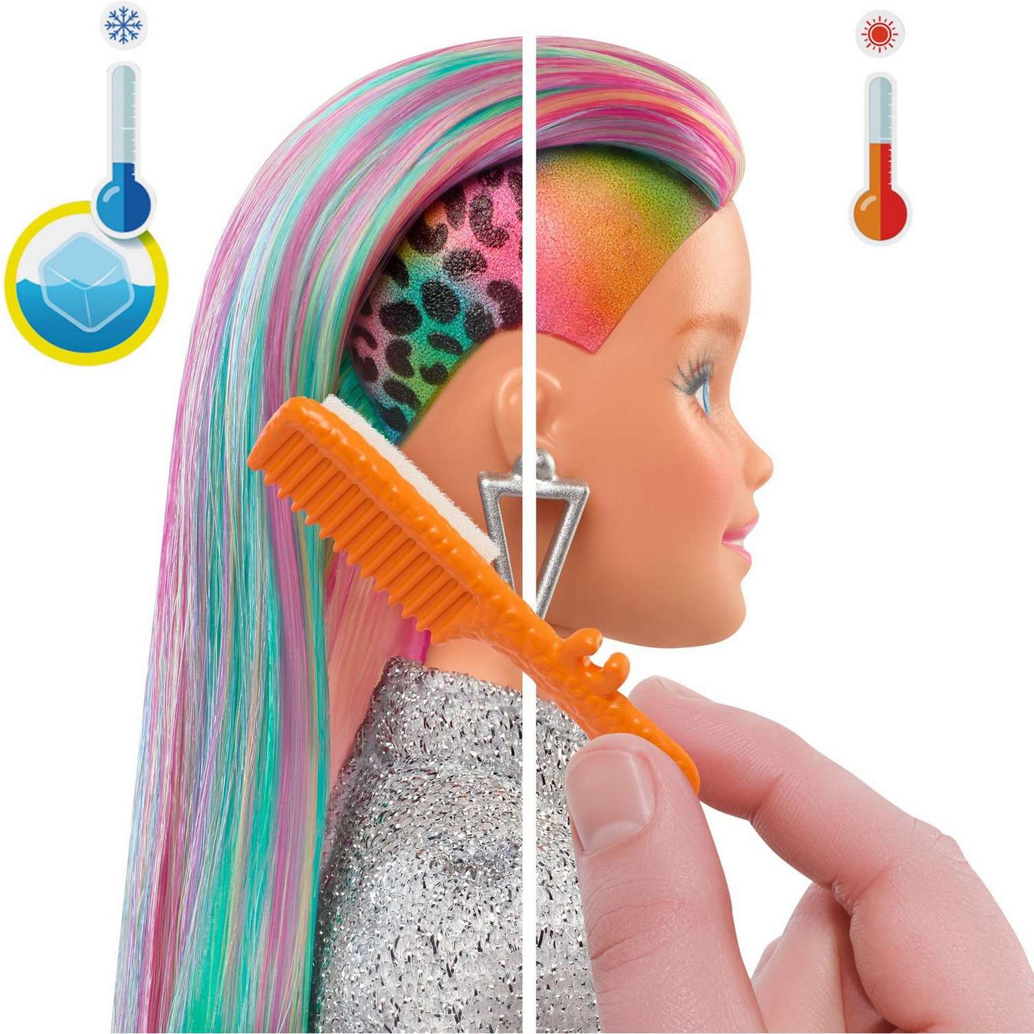 Кукла Barbie с разноцветными волосами GRN81 GRN81 - фото 7