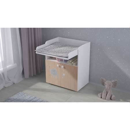 Комод Polini kids French 1270 Teddy Белый-Дуб пастельный