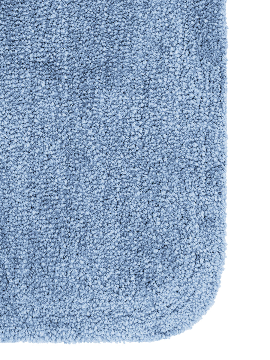 Коврик для ванной DeNASTIA 60х100 35% хлопок 65% полиэстер голубой M111303 - фото 5