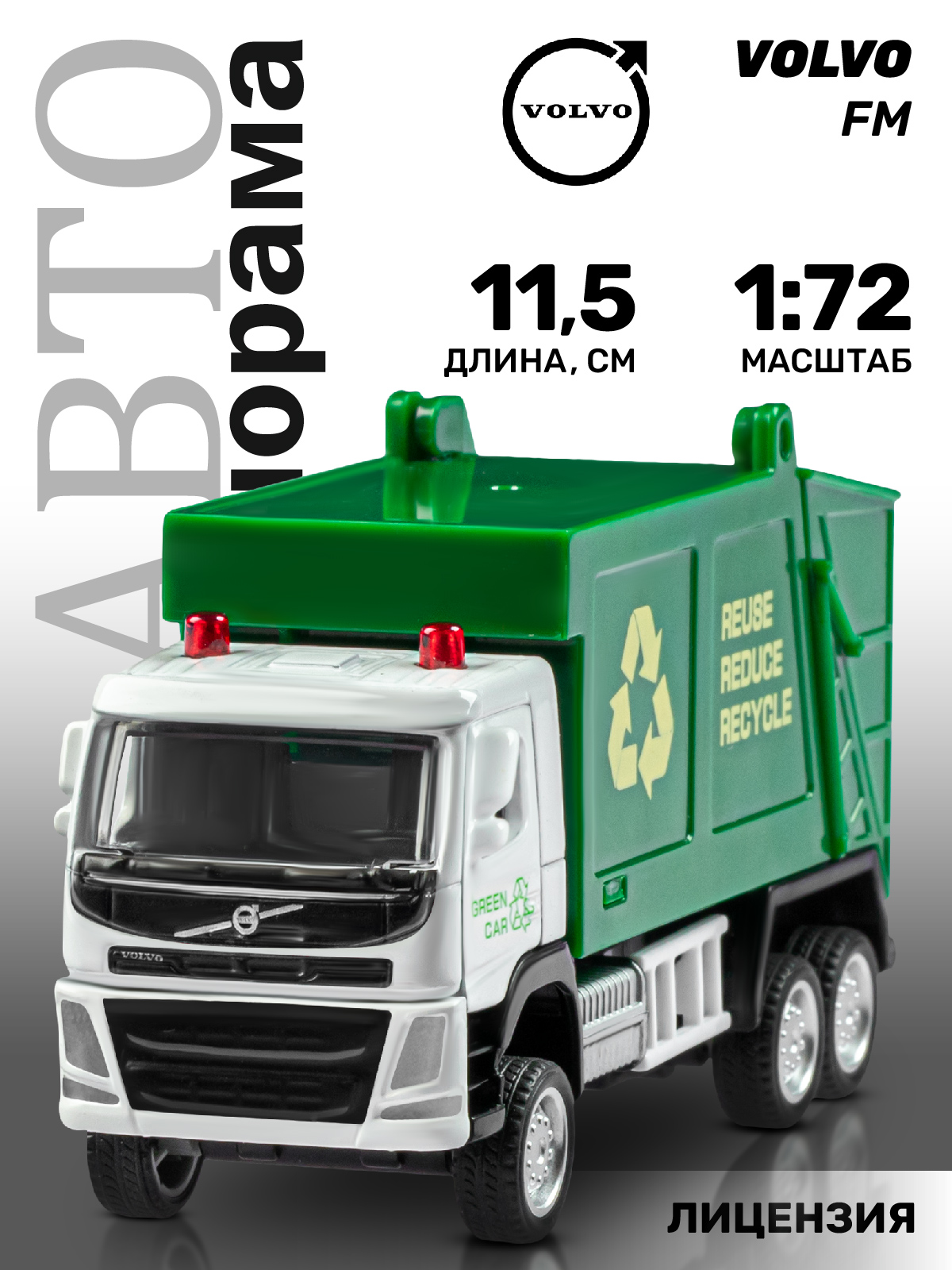 Самосвал АВТОпанорама Volvo FM 1:72 многоцветный JB1251646 - фото 1