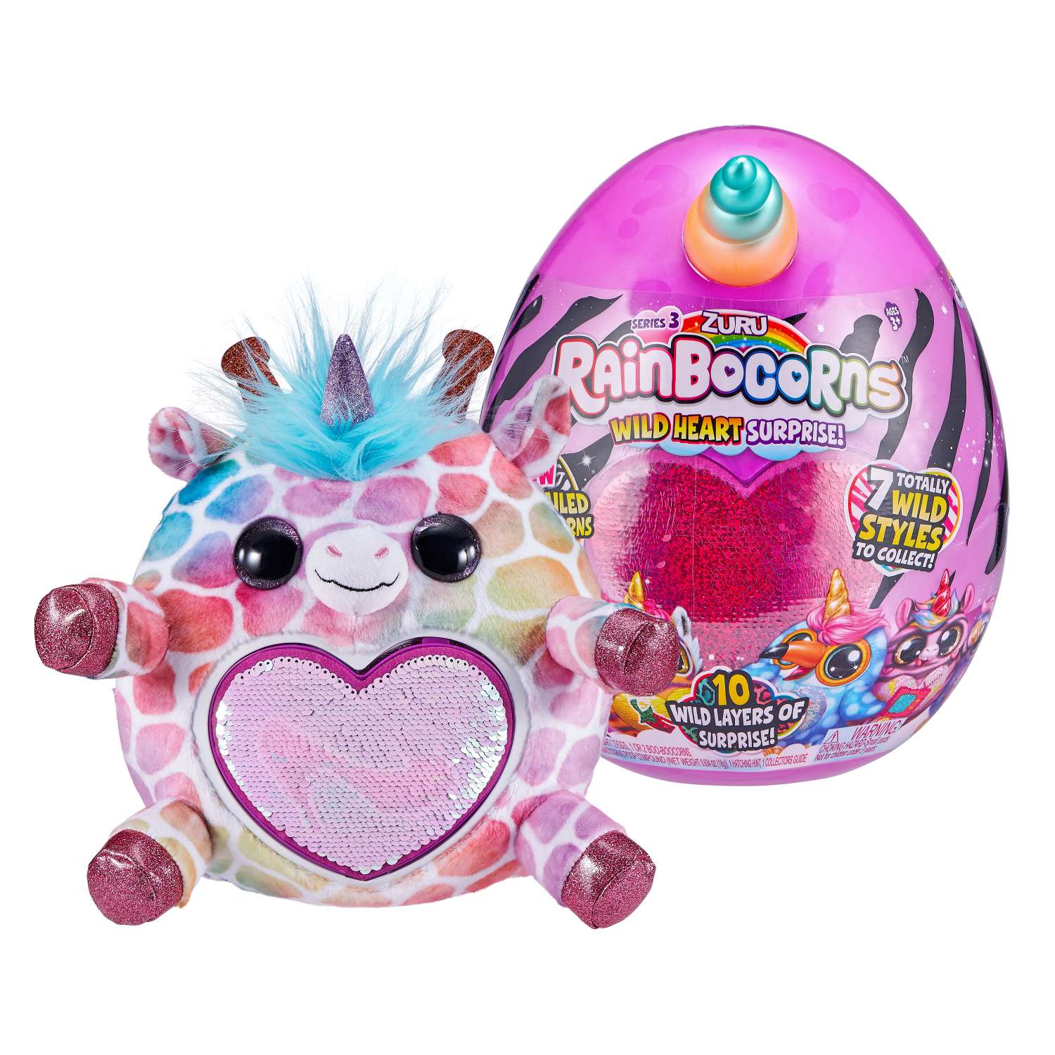 Игрушка Rainbocorns Rainbocorns Wild heart surprise S3 в непрозрачной упаковке (Сюрприз) 9215 - фото 6