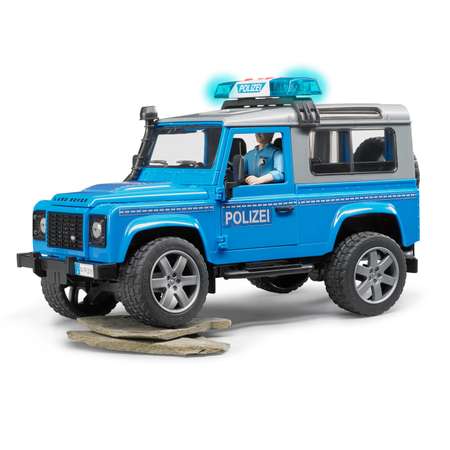 Внедорожник Bruder Land Rover Defender Station Wagon Полиция с фигуркой