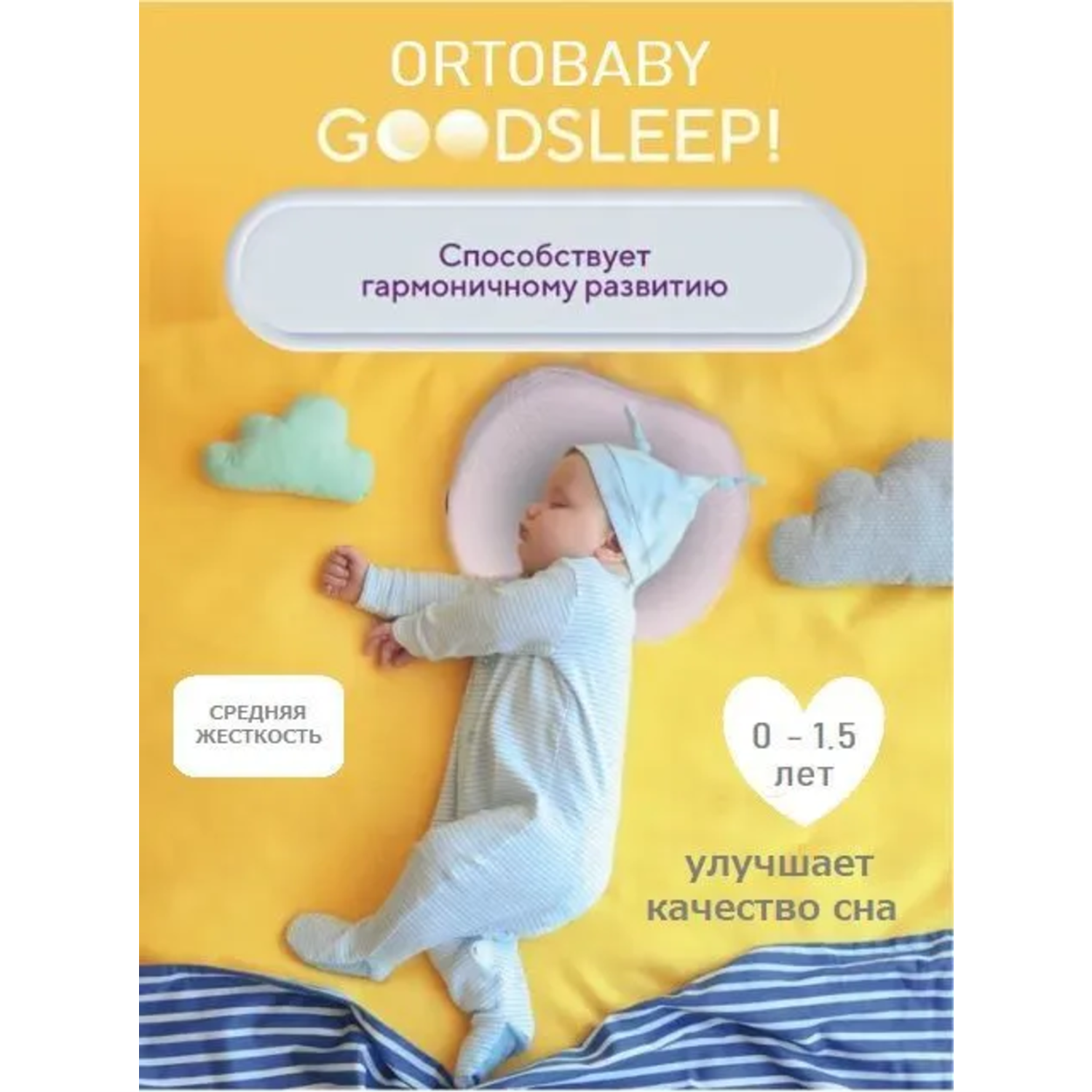 Ортопедическая подушка Goodsleep! с эффектом памяти под голову для детей от 1 до 18 мес - фото 5