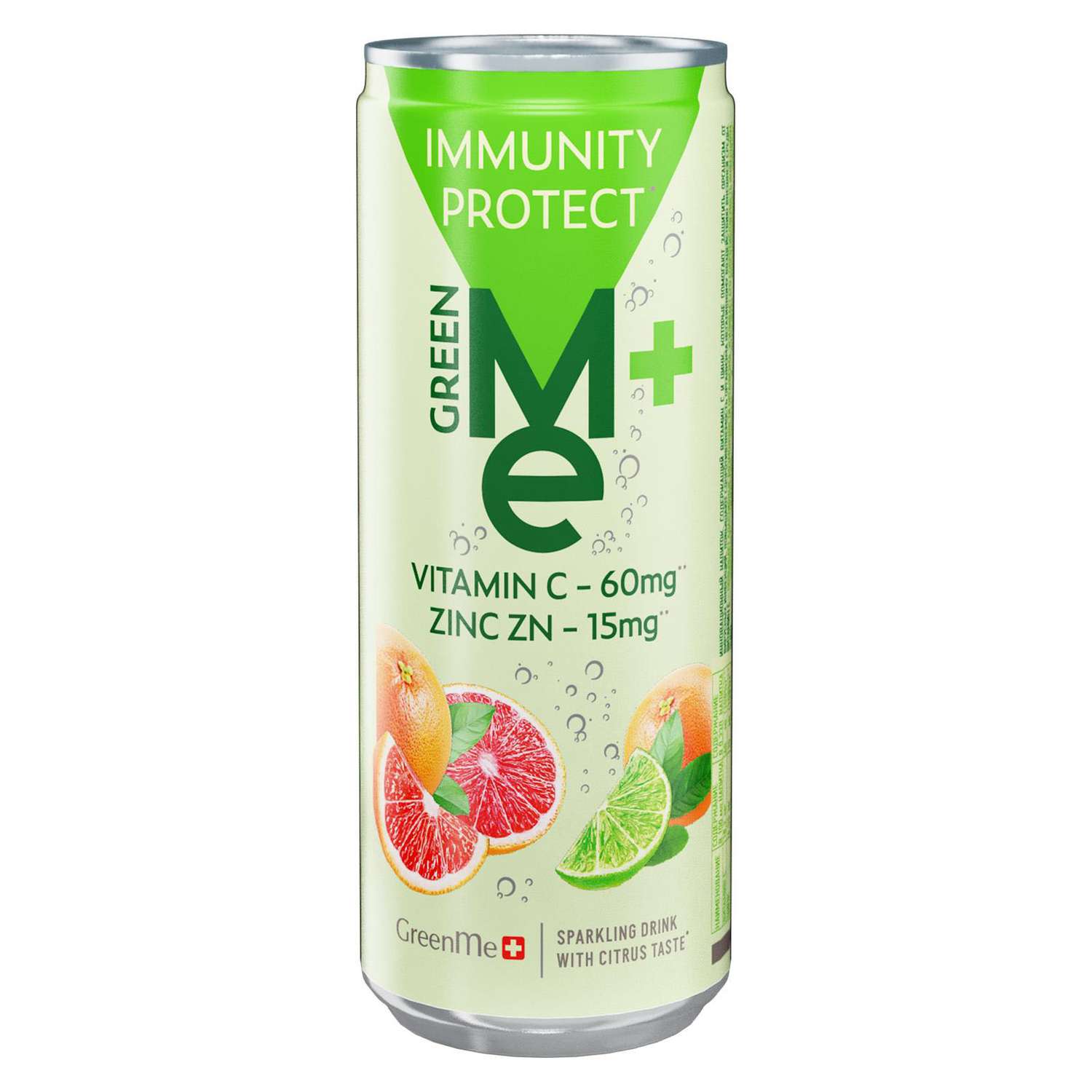 Напиток GreenMe plus protect газированный 0.33 л - фото 1