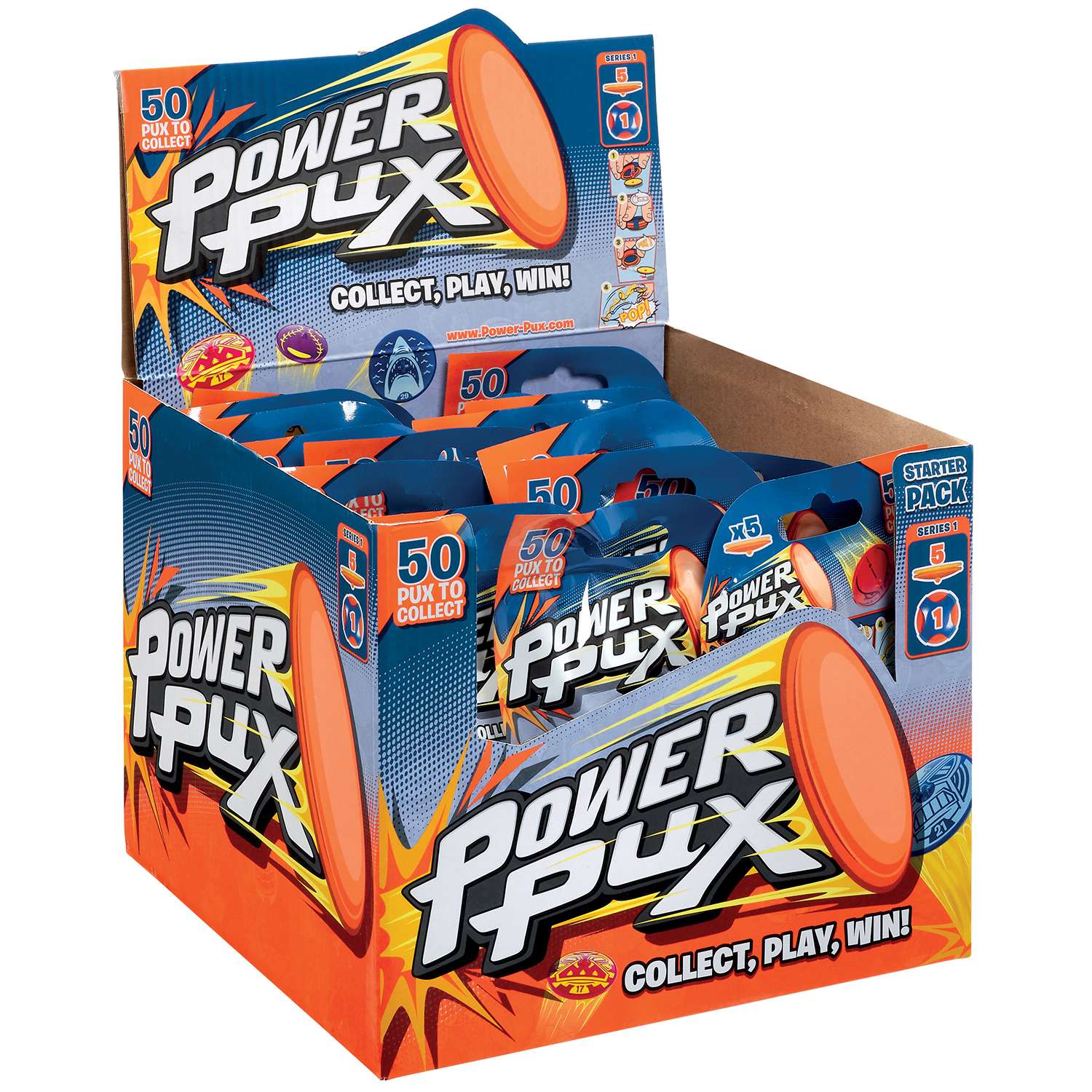 Набор игровой Power Pux стартовый 5 прыгающих фишек-флипов в непрозрачной упаковке (Сюрприз) 83103 - фото 5