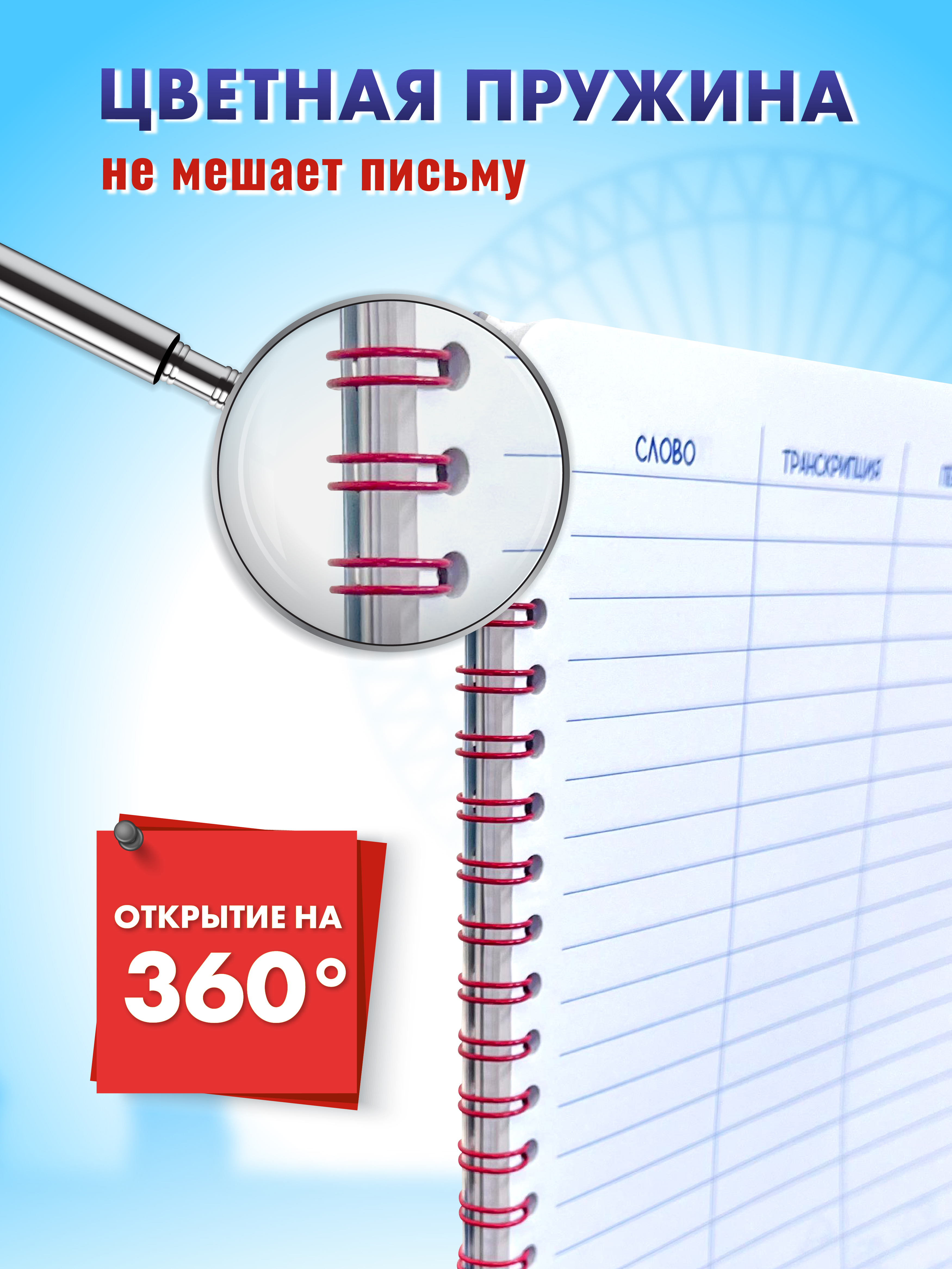 Тетрадь словарь ШКОЛЬНЫЙ МИР для записи английских слов с транскрипцией А5 - фото 5