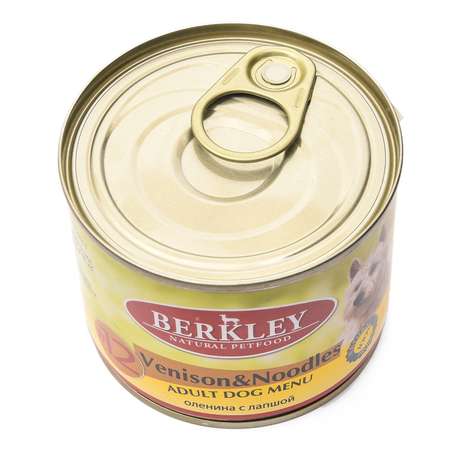 Корм для собак Berkley 200г №12 оленина с лапшой консервированный