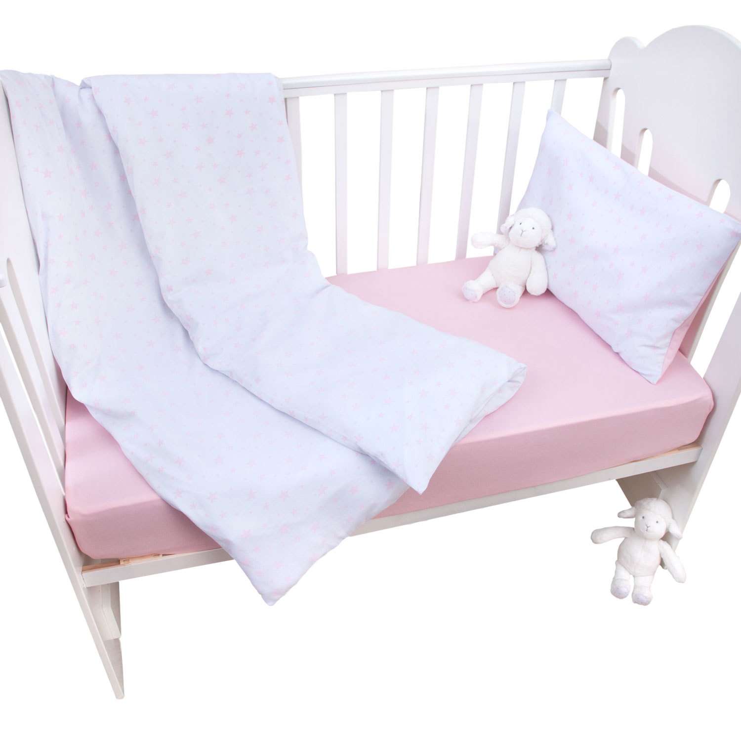 Комплект постельного белья MIRAROSSI Ninna Nanna Stellina Mio 3предмета Pink - фото 4