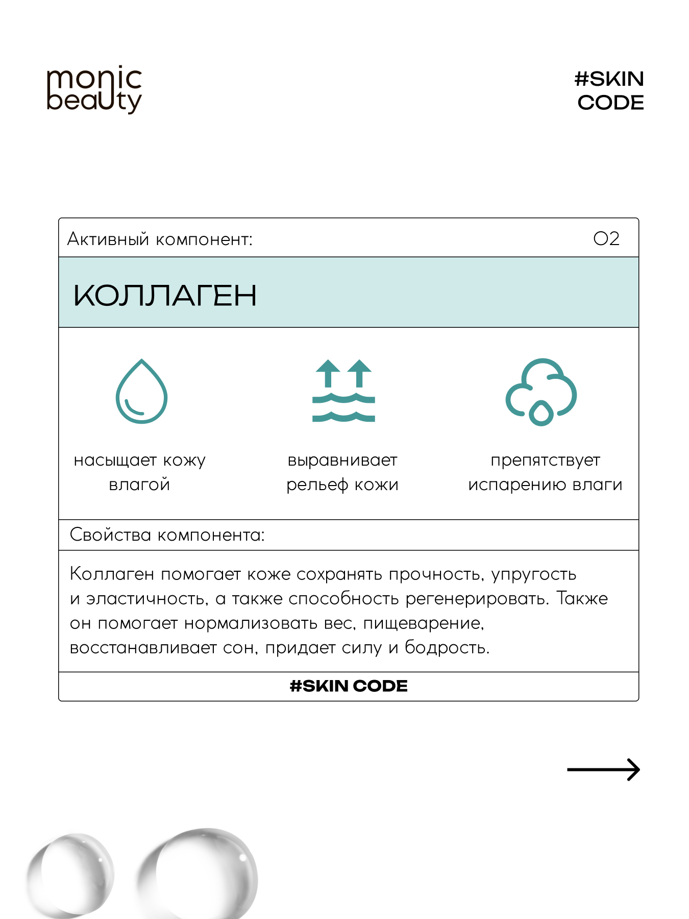 Тоник для лица Monic Beauty с коллагеном и кислотами AHA/BHA/PHA 250 мл - фото 2