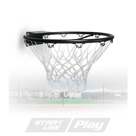 Баскетбольное кольцо Start Line Play с сеткой Белое