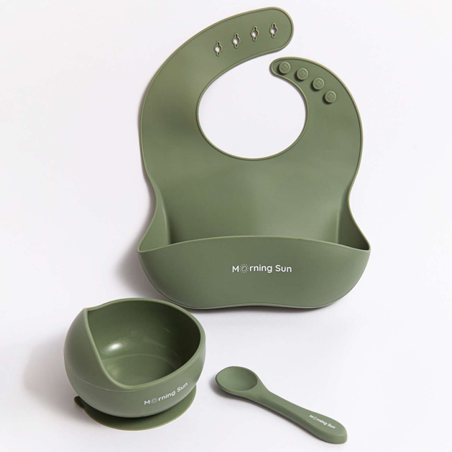 Набор детской посуды Morning Sun темно-зеленый - фото 1