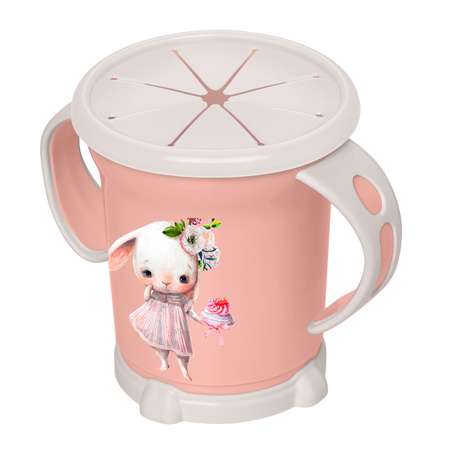 Чашка для сухих завтраков Пластишка 270мл с 12месяцев Розовый