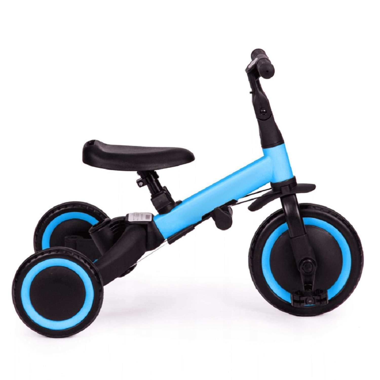 Беговел-велосипед R-Wings детский 4в1 с родительской ручкой синий - фото 10