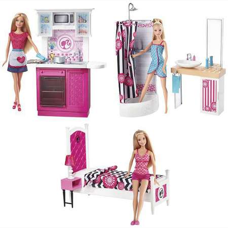 Кукла Barbie и комплект мебели в ассортименте