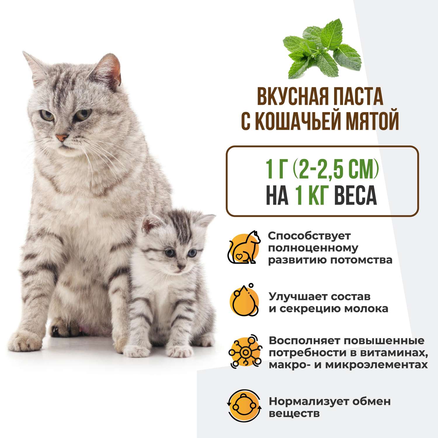 Витамины для кошек Unitabs Mama+Kitty c B9 паста 120мл - фото 3
