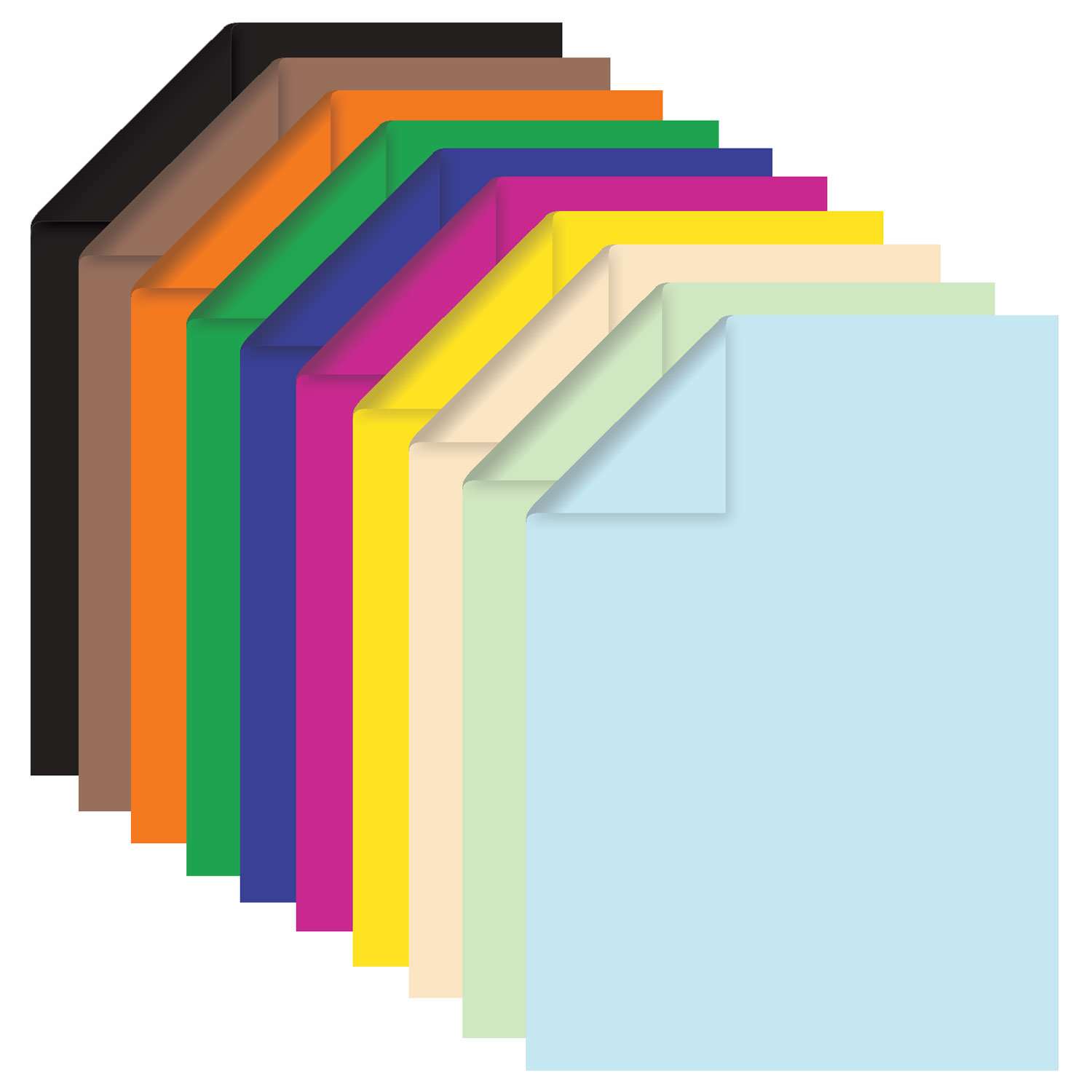 Цветная бумага Brauberg А4 двусторонняя тонированная для творчества/оформления 100 л 10 цветов - фото 4