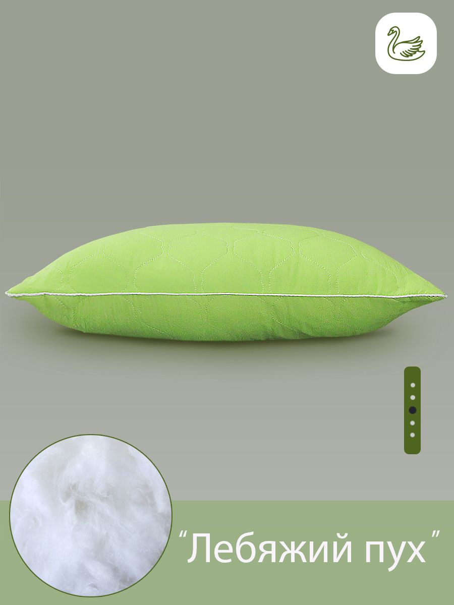 Подушка Selena Crinkle line 70х70 см зеленая полиэфирное волокно Лебяжий пух - фото 4