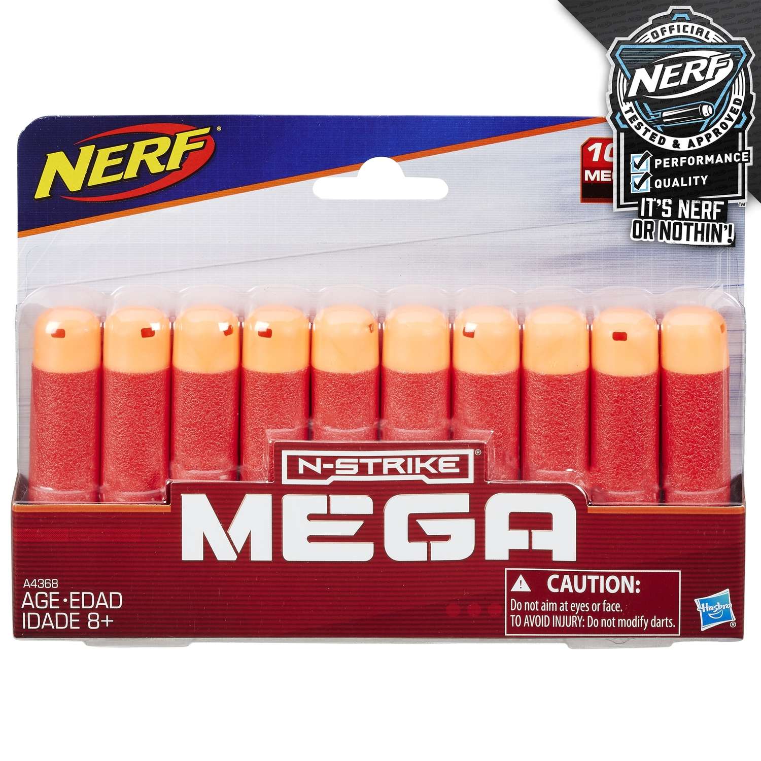 Стрелы для бластера Nerf Мега 10шт A4368U61 - фото 2