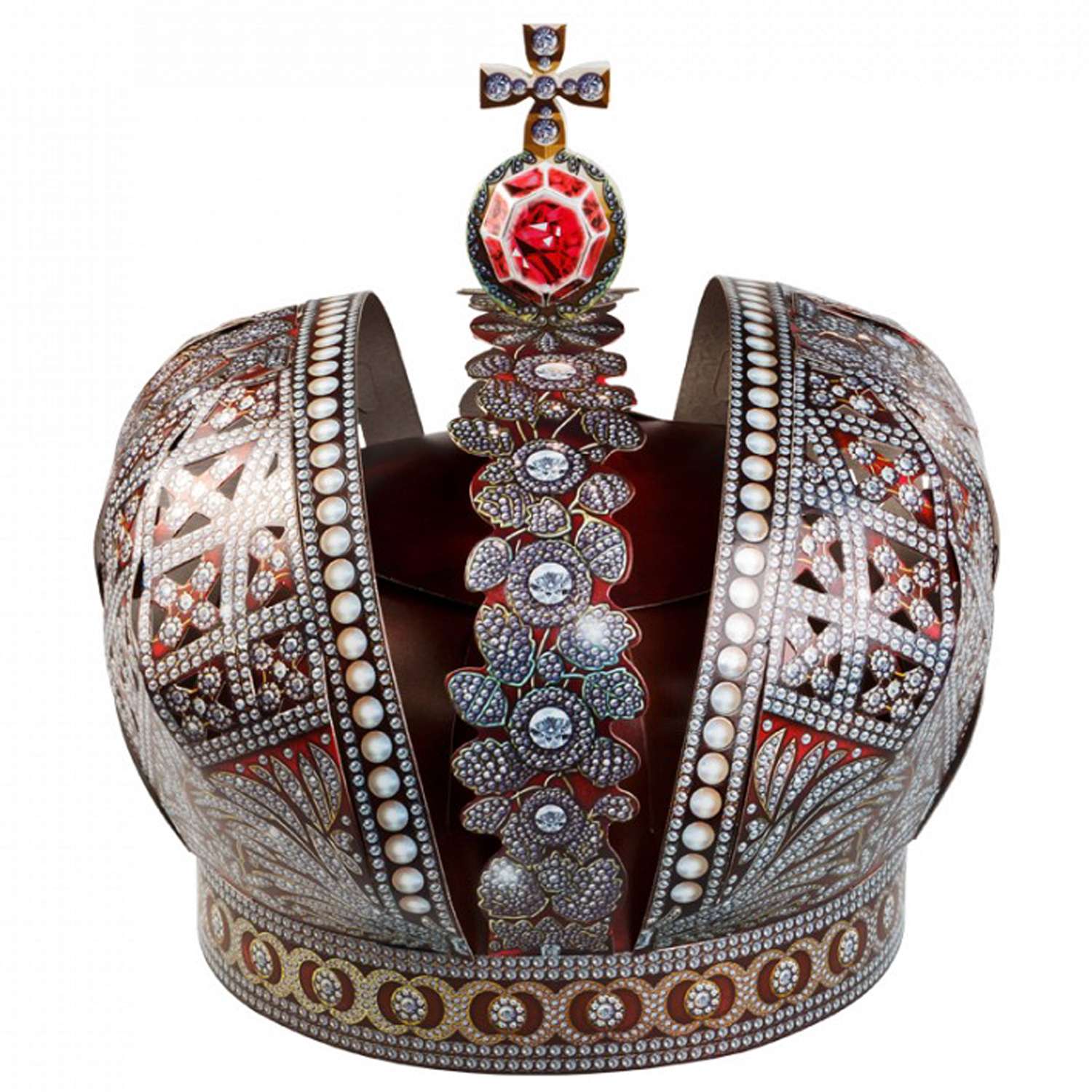Игрушка из картона Умная бумага Корона Российской империи 554 554 - фото 1
